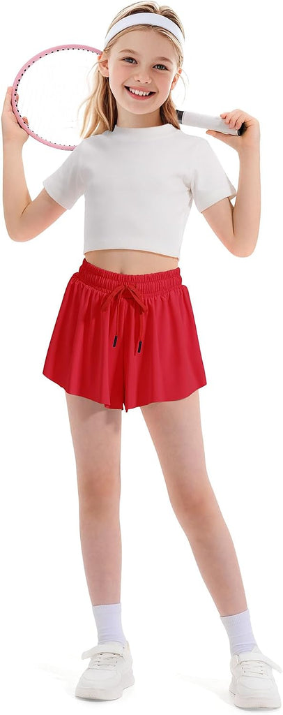 Butterfly Shorts Girls, in-1 Teen/Kids Girl Flowy Athletic Skort