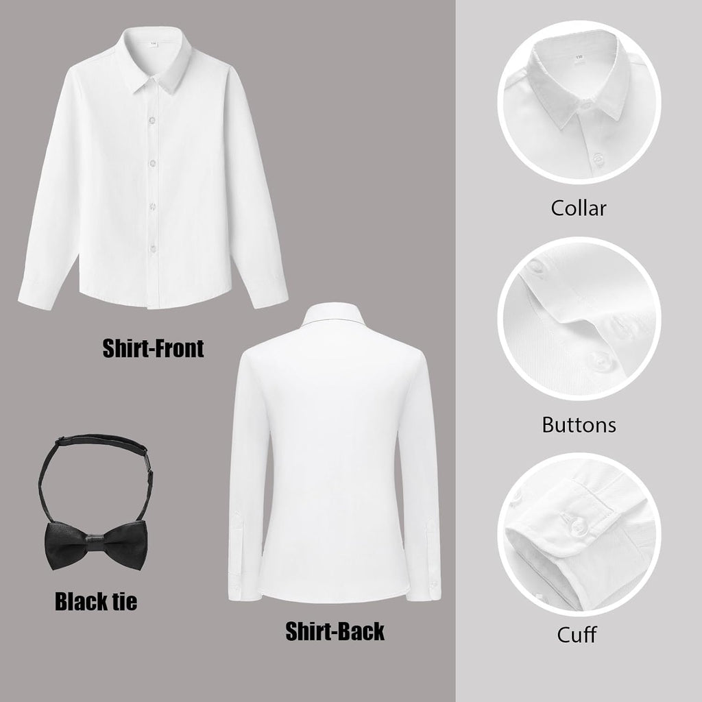 Boys Velvet Tuxedo Suit Double Breasted Formal 3 Piece Kid Suit Set