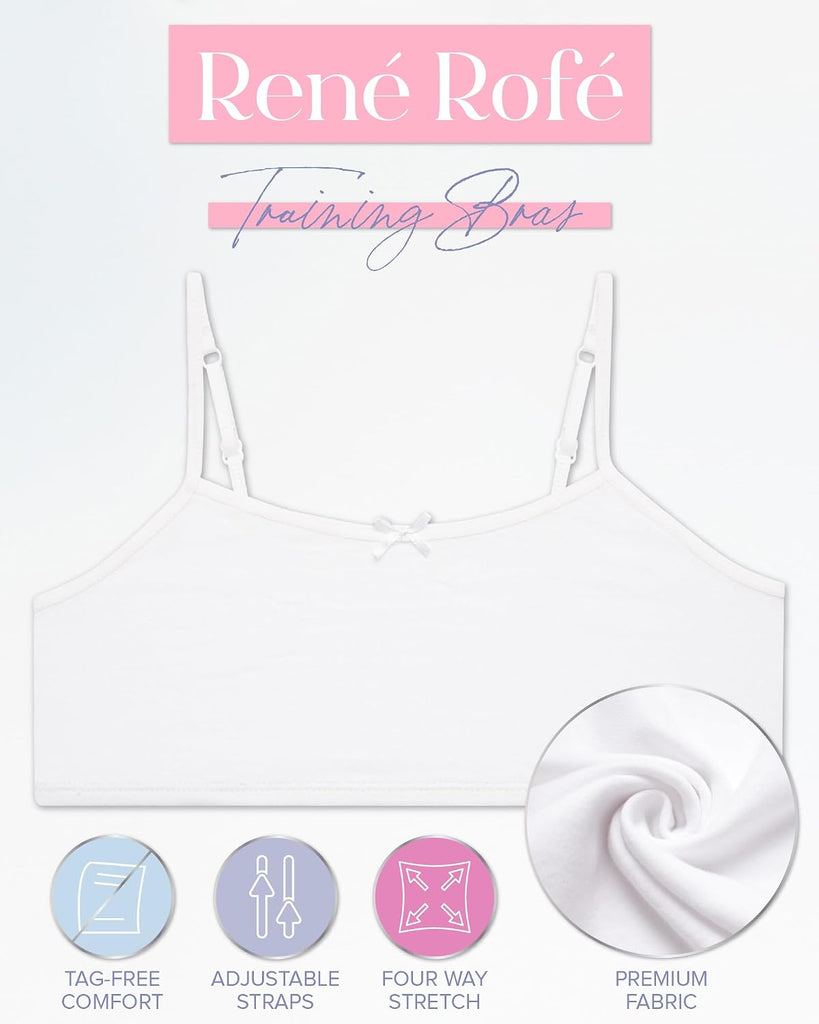 Girls Training Bras 10 Pack Soft Cotton Cami Everyday Bras