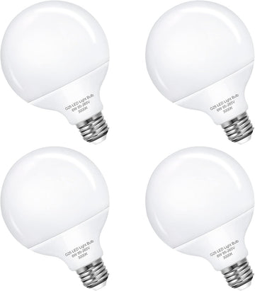 G25 LED Vanity Globe Light Bulb, E26 Base 60W Equivalent Incandescent Bulbs