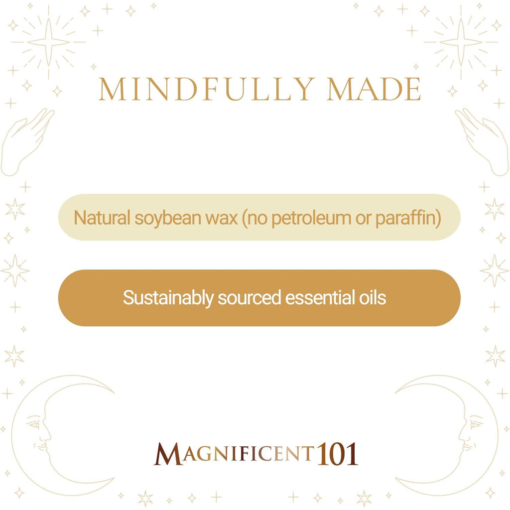 Abundance Mindset Glass Candles, Sage Cedar, 3 Pack