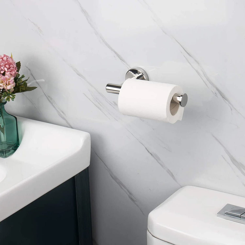 Bathroom Toilet Paper Holder, Premium Stainless Steel Rustproof Wall Mounted Toilet Roll Holder (3 Pack