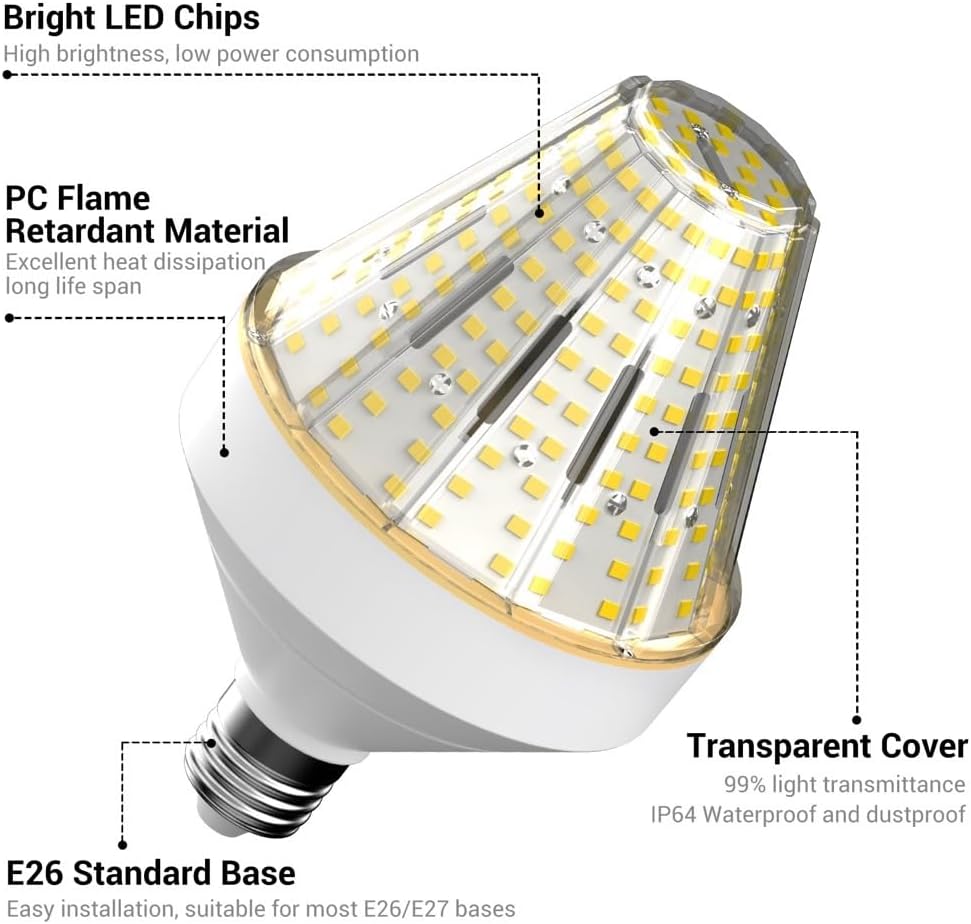 5200 Lumen LED Corn Cob Light Bulb,40W
