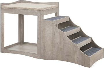 Large Pet Bunk Bed with Removable Step for Dogs and Cats
