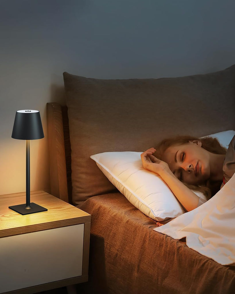 Cordless Table Lamp Rechargeable Black 4 Pack Battery Operated