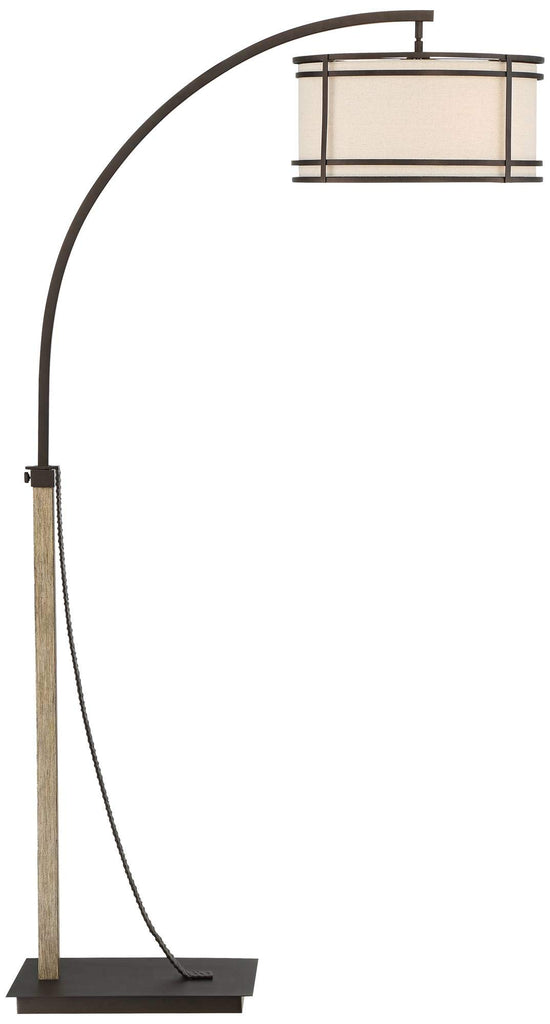 Inspired Arco Style Gentry 71 1/2" Tall Bronze 2-Light Downbridge Arc Floor Lamp