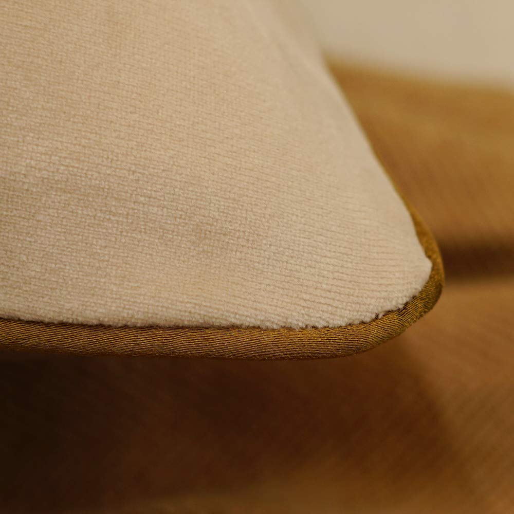 Throw Pillow Cover 18 x 18 Inch, Dark Beige, Velvet, Hidden Zipper