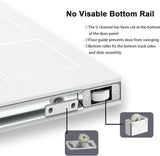 36"x84" Concealed Sliding Barn Door with Soft Close Hardware Kits, White Primed Solid Core Hidden Do