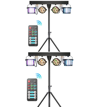 5 in 1 DJ Lights with Stand Combination Party Light Dj Disco Lights Stage Lighting for Parties 3/6/15CH with Sound