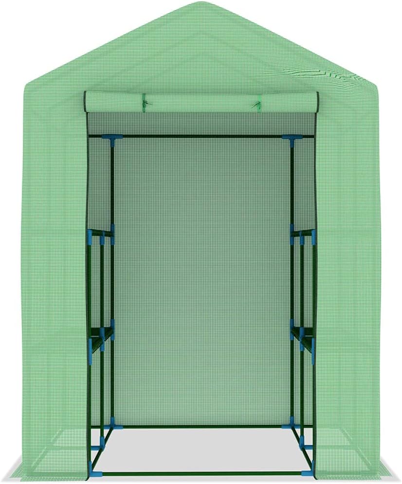 Portable Greenhouse for Outdoor Gardening, Large Walk-in Plant Growing Tent with Powder-Coated Steel Frame, 56.3 x