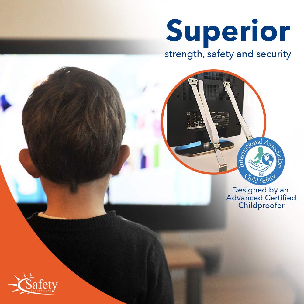 Heavy Duty TV and Furniture Straps - Baby Proofing Anti Tip Straps for Child and Baby Safety - Expert Designed Strap