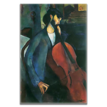 Amedeo Modigliani Canvas Wall Art The Cellist Poster Vintage Painting Print Room Aesthetic Decor Suitable for