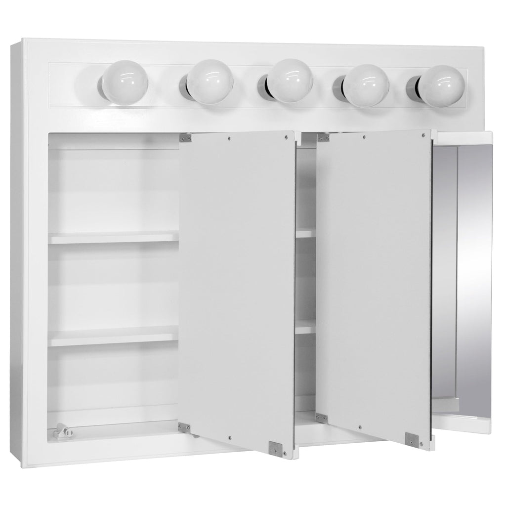 Concord Tri-View Medicine Cabinet, 36", White