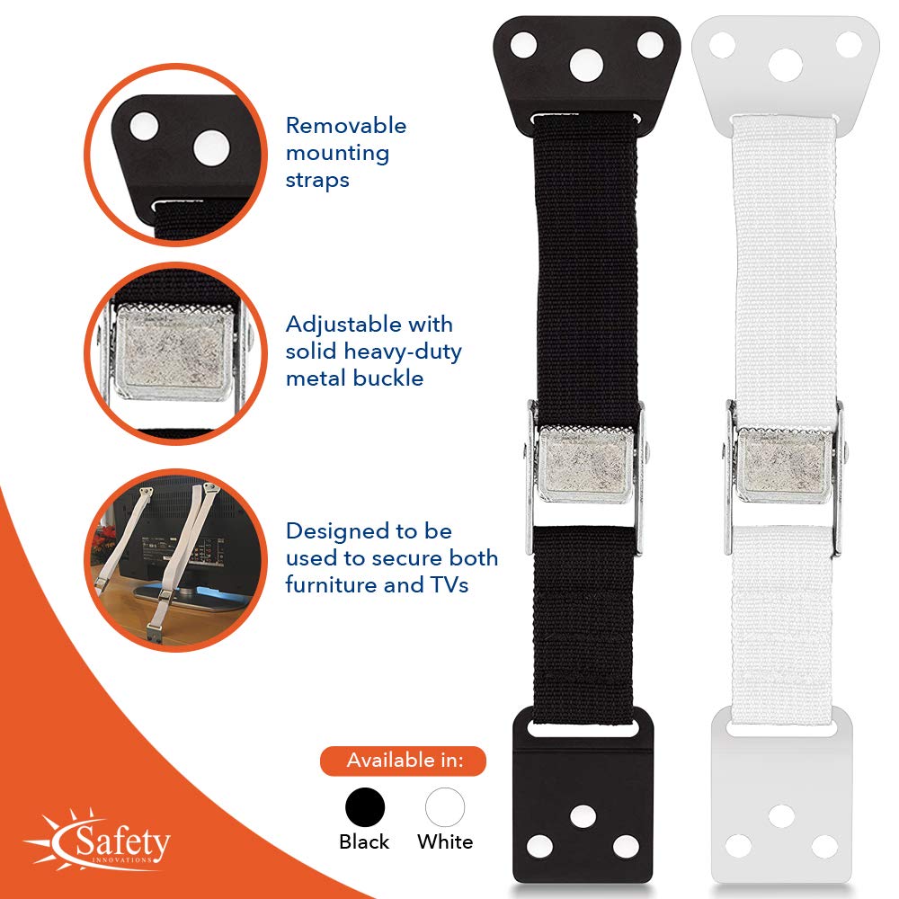 Heavy Duty TV and Furniture Straps - Baby Proofing Anti Tip Straps for Child and Baby Safety - Expert Designed Strap