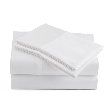 285 Thread Count Percale Full Sheet Set - 100% Peruvian Pima Cotton, 4 Piece (Flat, Fitted, 2 Pillowcases) - Cooling