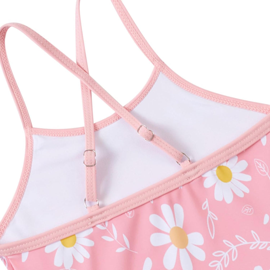 Little Girls Swimsuit Cute Kids Quick Dry Swimwear with Skirt