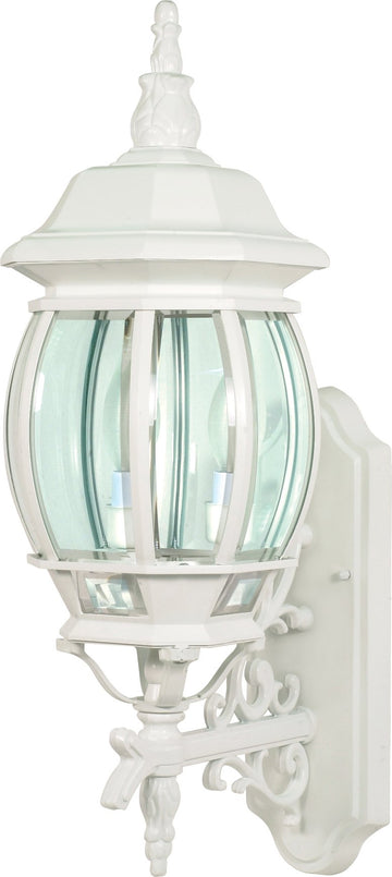 60/888 Traditional Three Light Outdoor Wall Mount from Central Park collection in White finish
