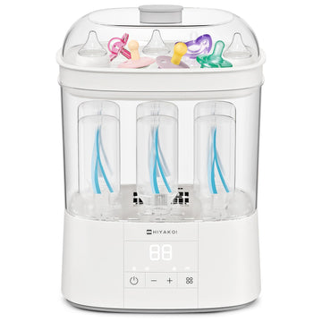 Bottle Sterilizer and Dryer, Electric Steam Baby Bottle Sterilizer and Dryer, All-in-One Sterilizer 2 Layers Large