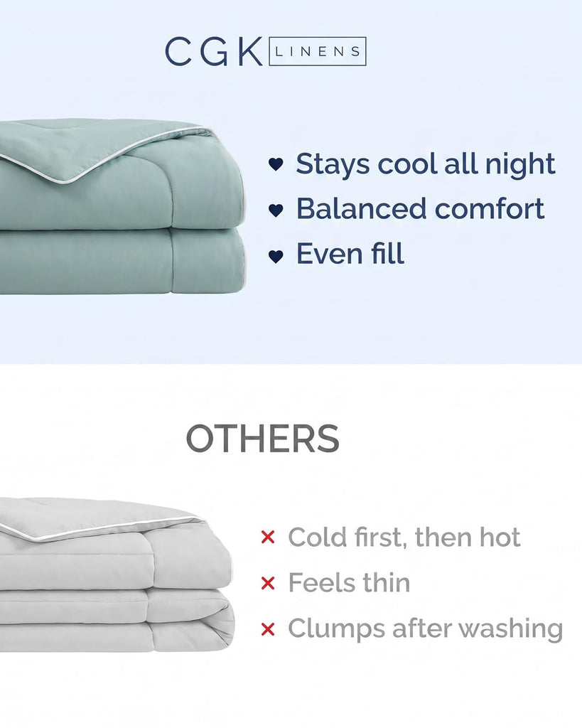 CGK Cooling Comforter King - Summer Blanket - 104x90 (Eucalyptus)