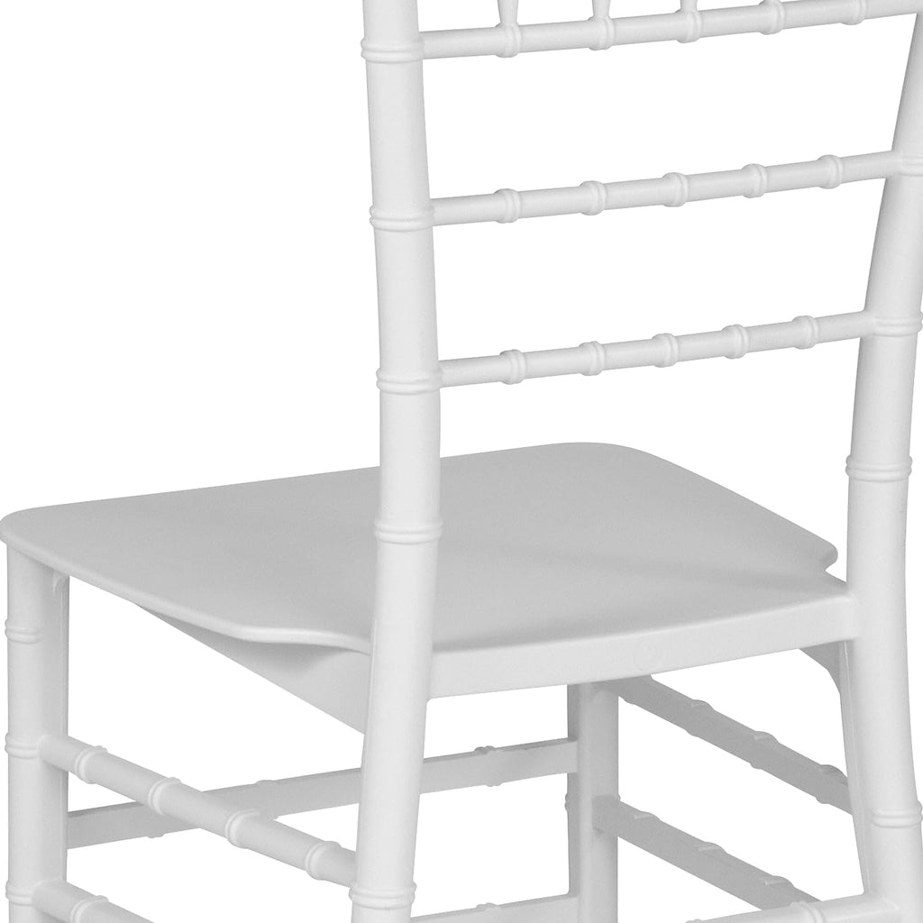 2 Pack HERCULES PREMIUM Series White Resin Stacking Chiavari Chair