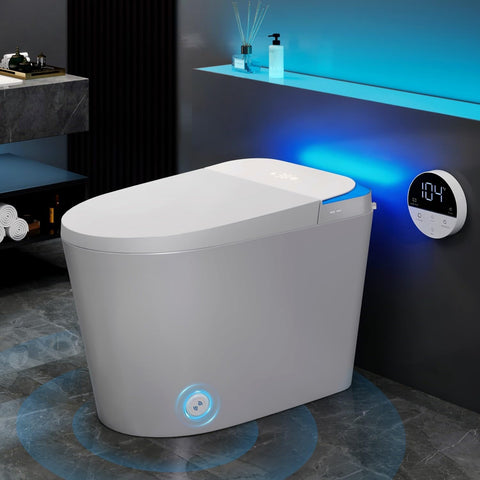 Smart Toilet with Heated Seat & Auto Open/Close Lid in ADA Height 17" | Dual Flush 1.0/1.27 GPF