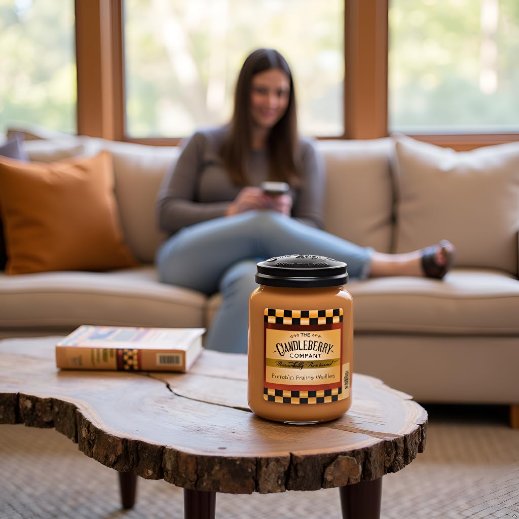 Candleberry Candles Pumpkin Praline Waffles | Strong Fragrances | Hand Poured in The USA | Highly Scented | 135 Hour