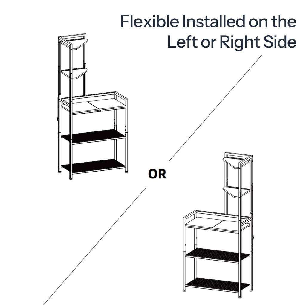 5-Tier Corner Shelf Stand, Corner Shelf with LED Light, 56.3" Tall Corner Bookshelf, Display Rack Storage Organizer
