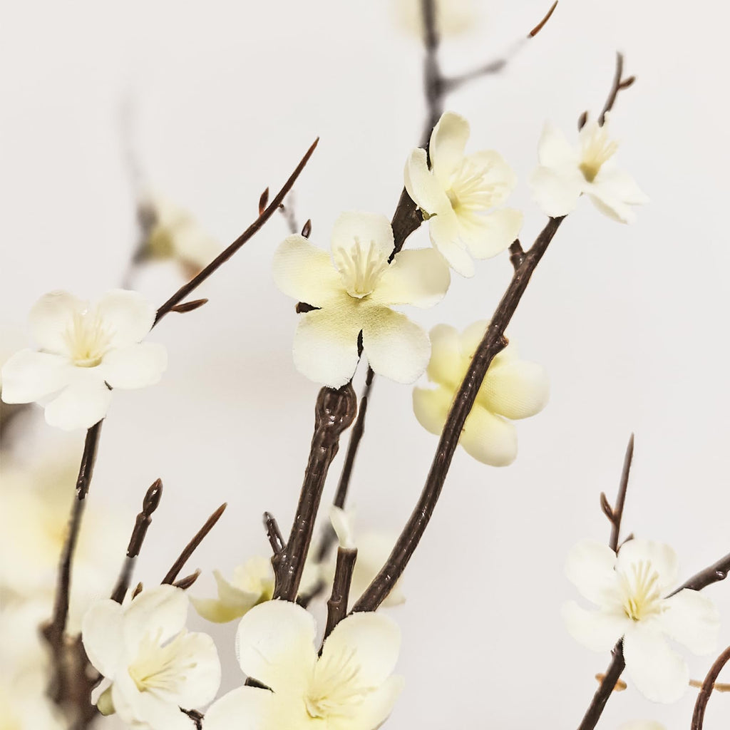 4 Pcs Cherry Blossom Branches 39 Inch White Fake Flowers