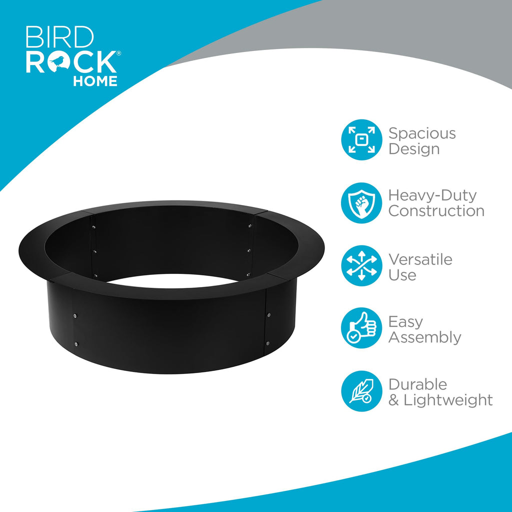 Outdoor Fire Ring, Black, 30"