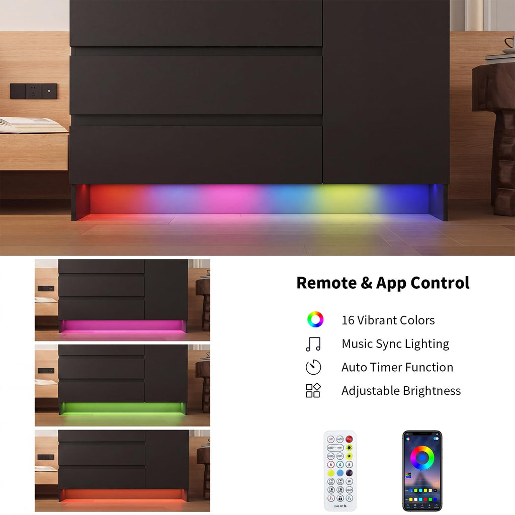 Armoire Wardrobe Closet with 4 Doors, Bedroom Armoire with Mirrors
