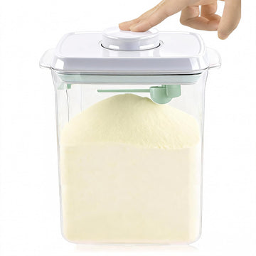 Formula Container for Baby Formula Dispenser with Scraper and Scoop One Button Handy 1000g Milk Powder Container
