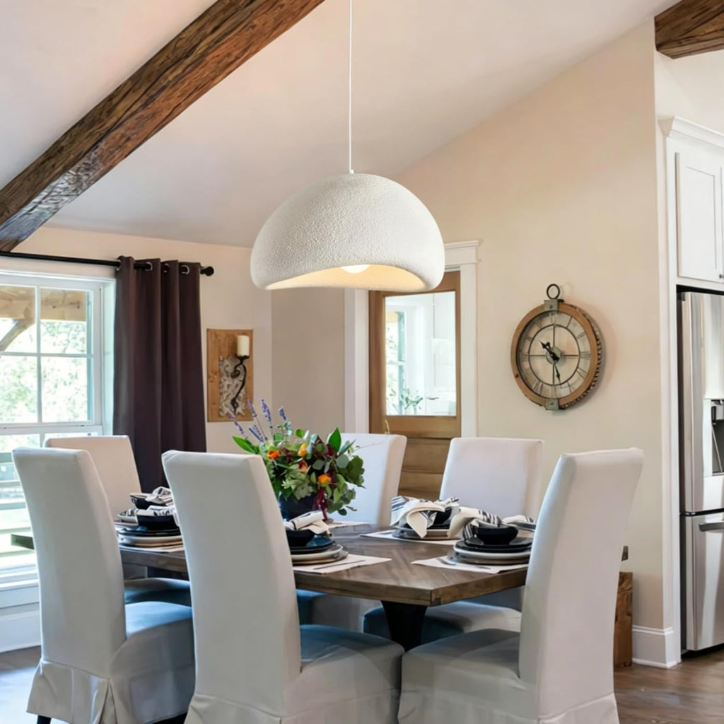 Scandinavian Pendant Light White Concrete Cement Chandelier