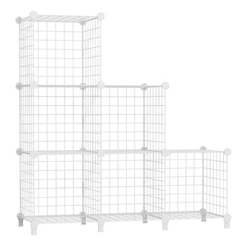 Wire Cube Storage, 6 Cube Closet Organizer Storage Shelf, White
