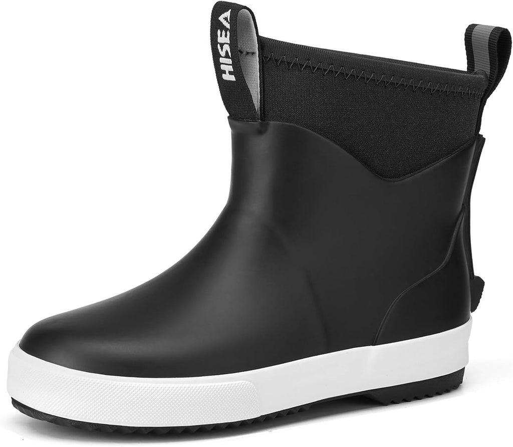 Toddler Rain Boots for Boys Girls, Kids Rubber Deck Boots Waterproof