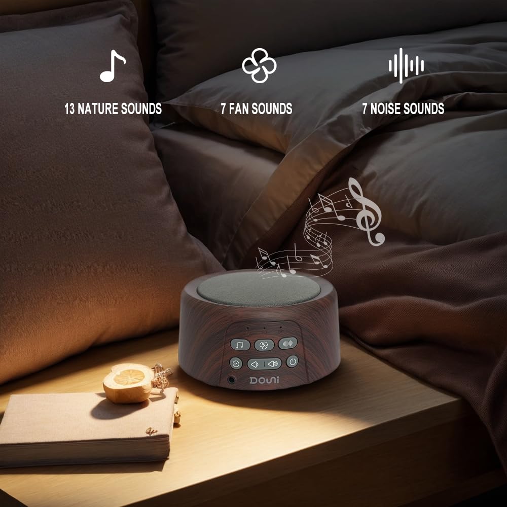 White Noise Machine - Sleep Sound Machine with Timer & Memory Function for Sleeping & Relaxation, Sleep Therapy for