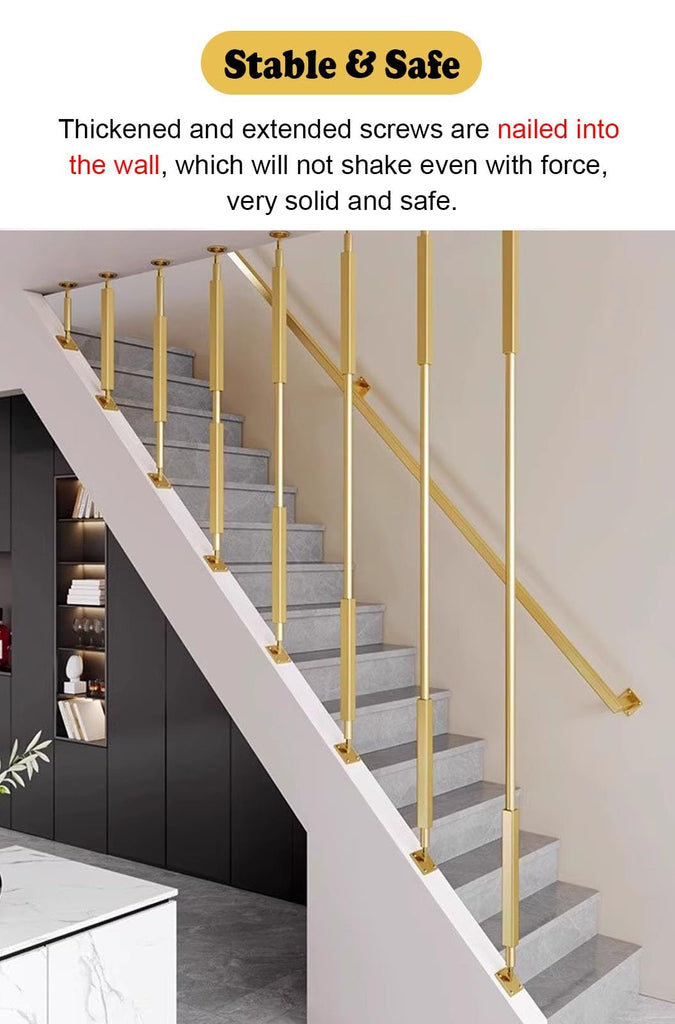 Angle Adjustable Staircase Balusters for Level and Slope Staircases, Customizable Length Spindles for Staircase for
