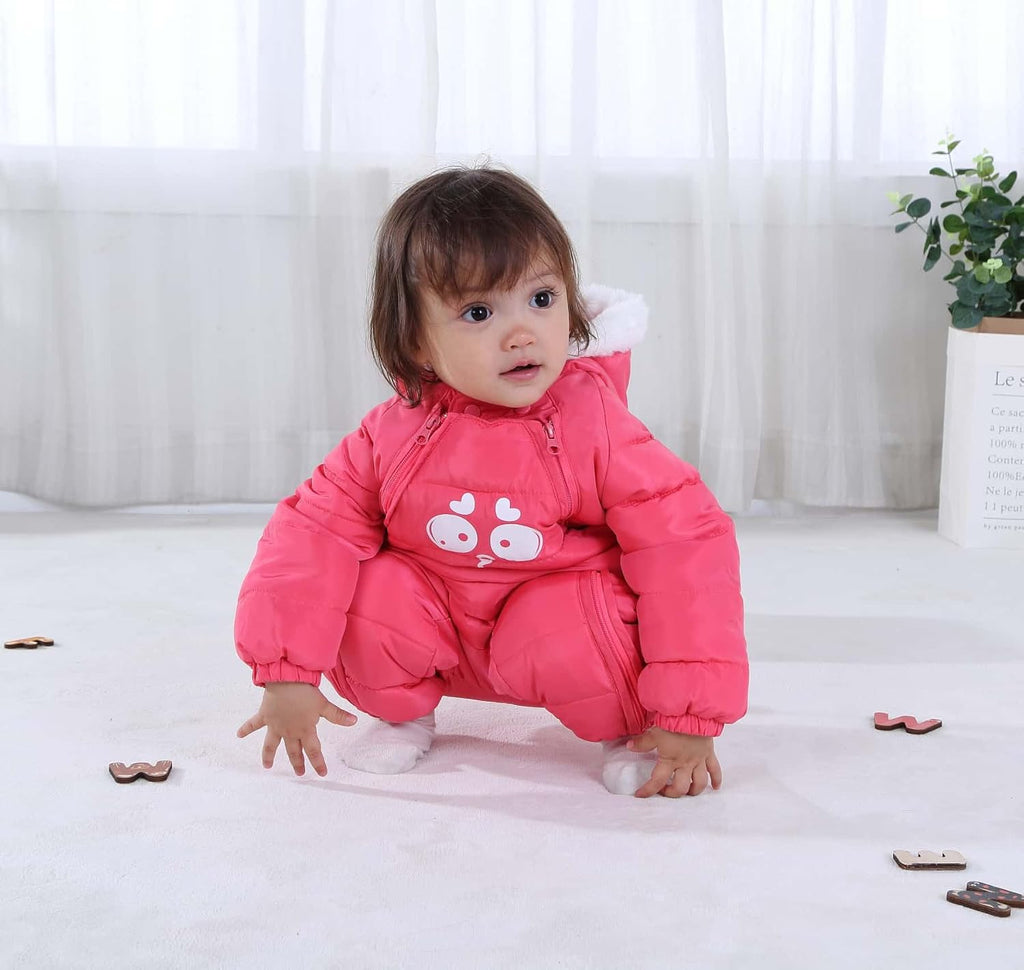 Baby Boy Snowsuit Infant Girl Winter Clothes Toddler Jumpsuit Coat Jacket Outfit Hoodied