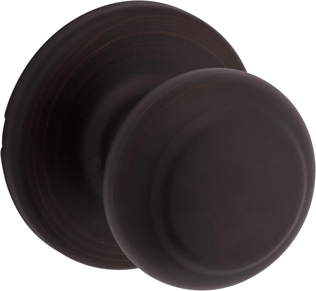 Cove Interior Passage Door Knob, Handle For Closet and Hallway Doors, Non-Locking Doorknob, Venetian Bronze