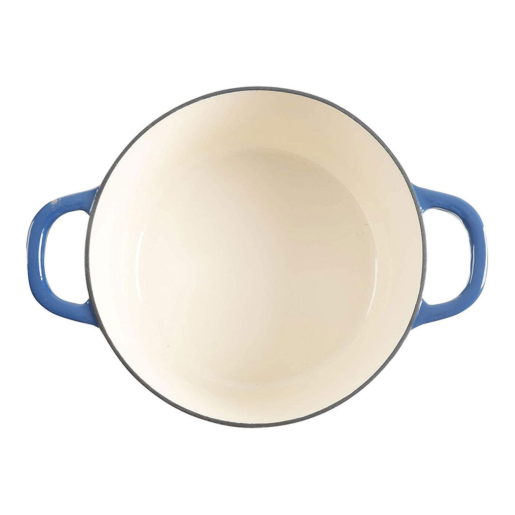 Artisan 7-Quart Round Enameled Cast Iron Dutch Oven - Sapphire Blue, Durable Heavy-Duty Cookware for Slow Cooking