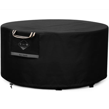 Fire Pit Cover Round 44", 600D Heavy Duty Fabric 100% Waterproof