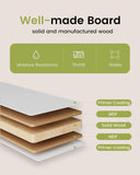 30"x 80"Interior Slab Door, 1-Panel French Door Slab, Pre-Assembled White Primed Solid Core Panel w/o Prehung Jamb
