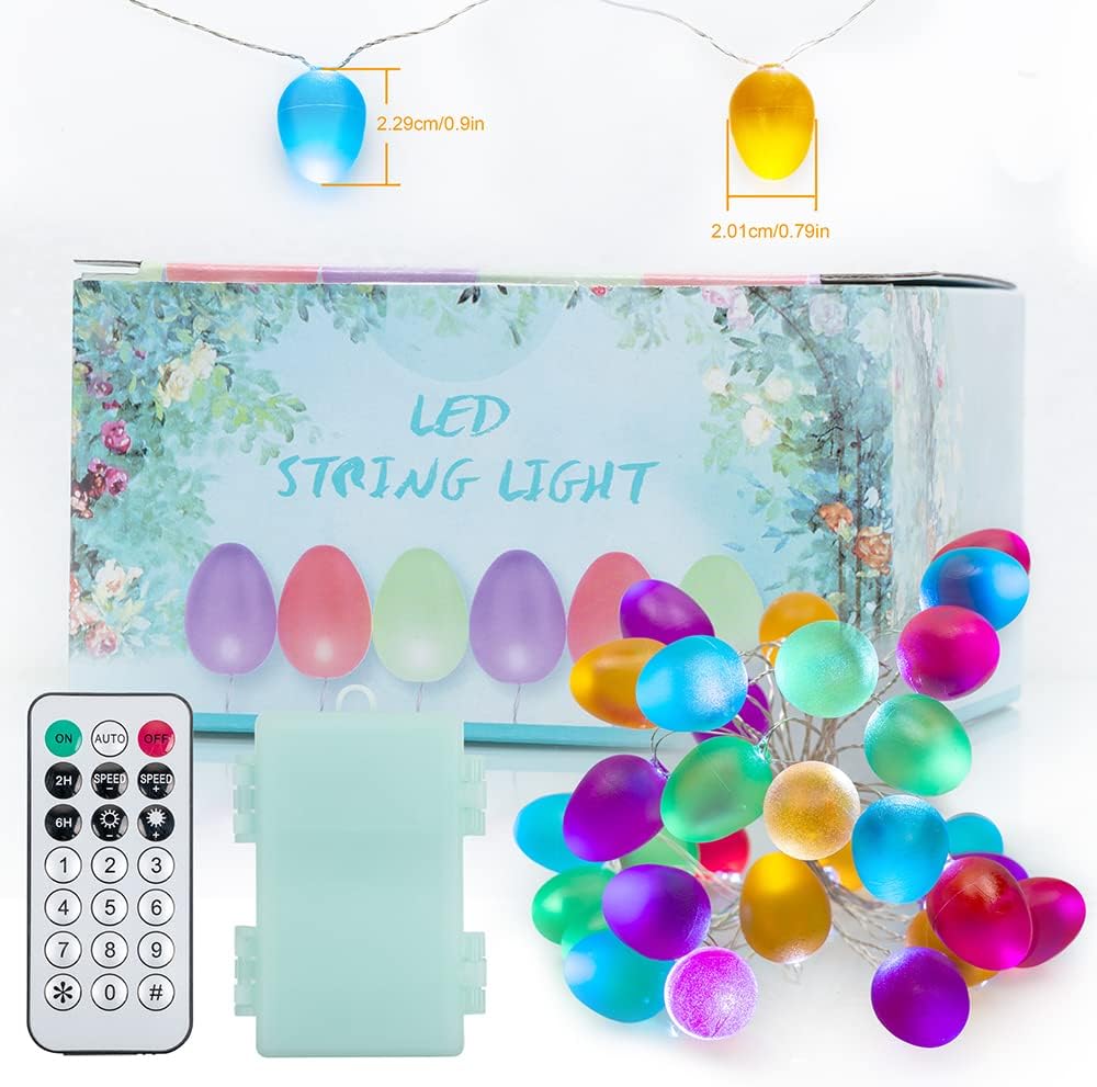 Easter Decorations Easter Egg Ornaments 10ft 30 LEDs Fairy Lights