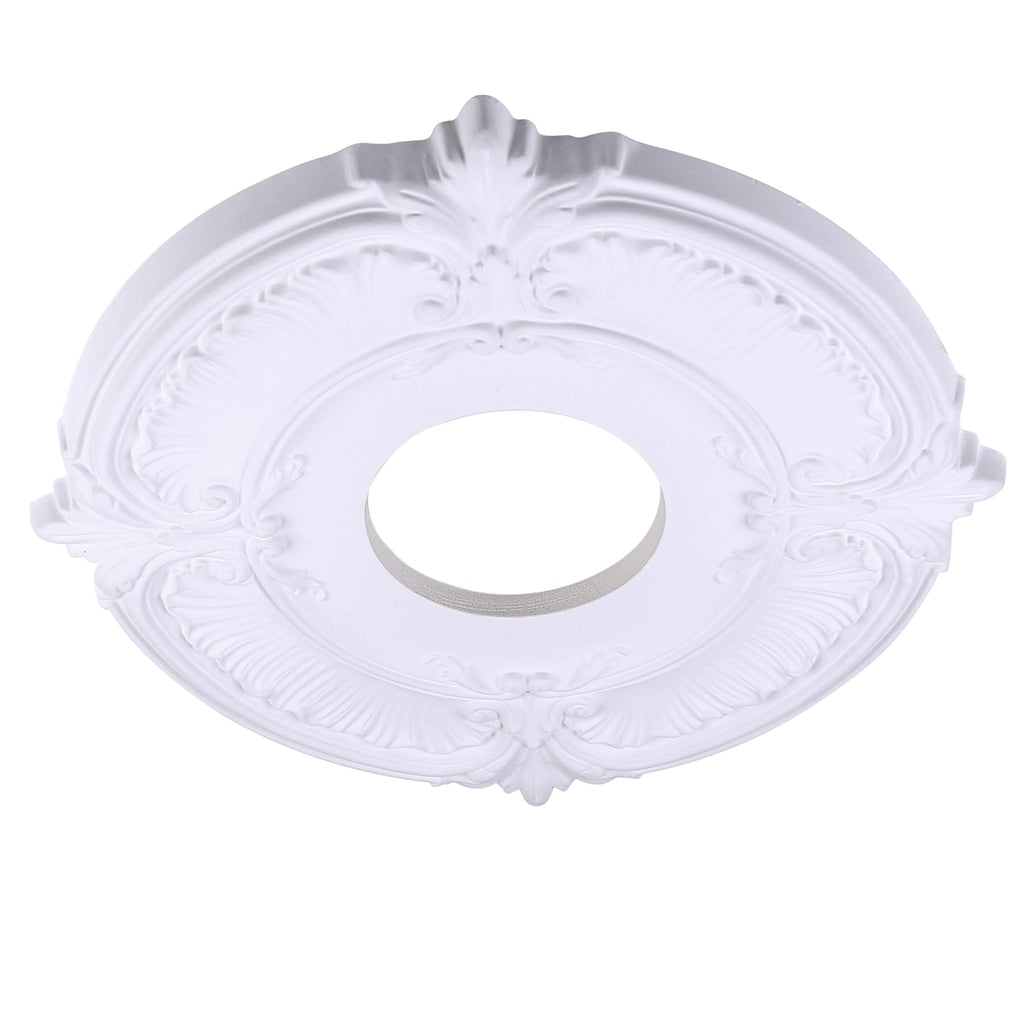 13-Inch Ceiling Medallion, White Primed Light Fixture Canopy, Decorative Ceiling Rosette for Chandeliers & Ceiling