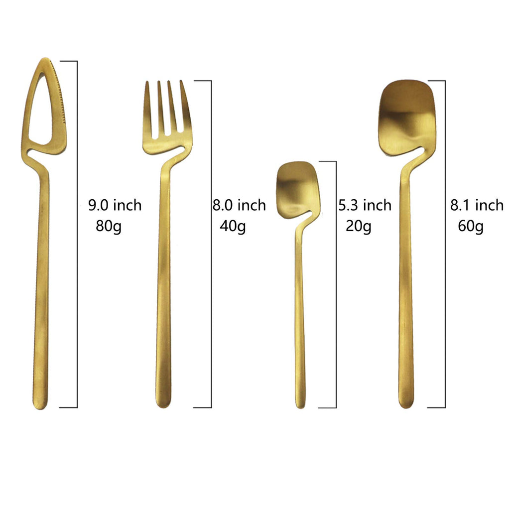 Flatware Set 32-piece Silverware Set Matte Finished Cutlery Set Service for 8 Include Knife/Fork/Spoon/Coffee spoon