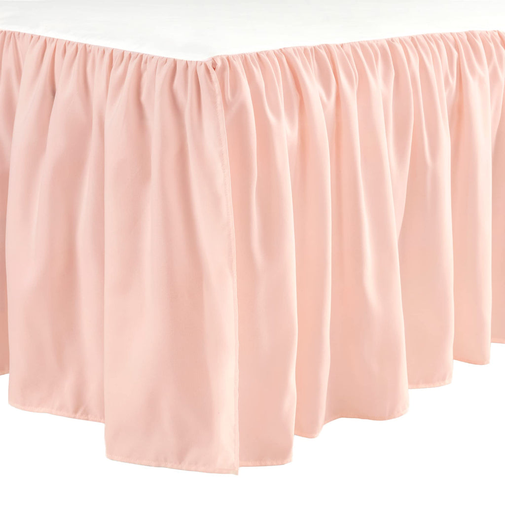 Ruffle Crib Skirt, 16" Drop, Pink