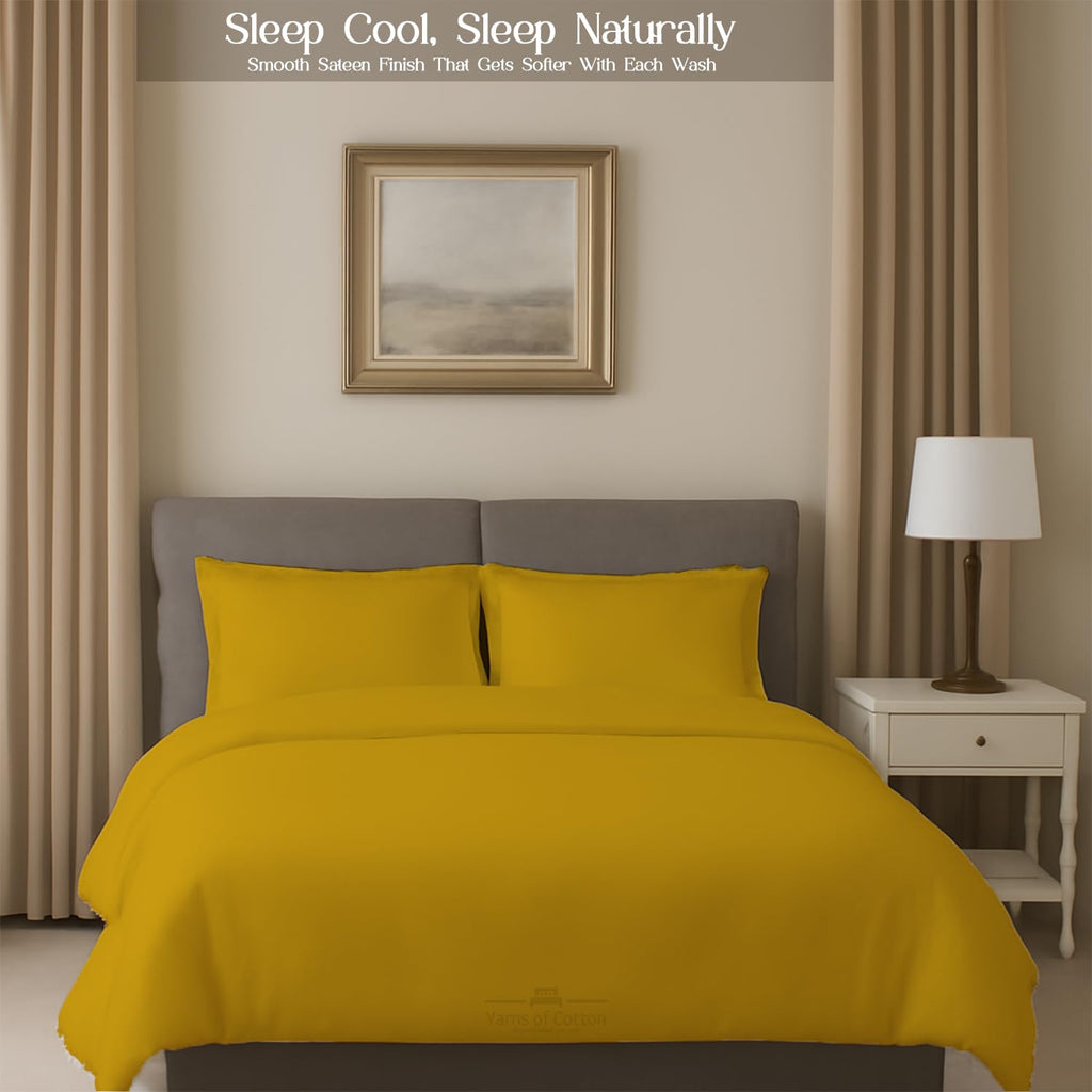 Gold Solid Full Sleeper Sofa Bed Sheets 100% Egyptian Cotton 600 TC