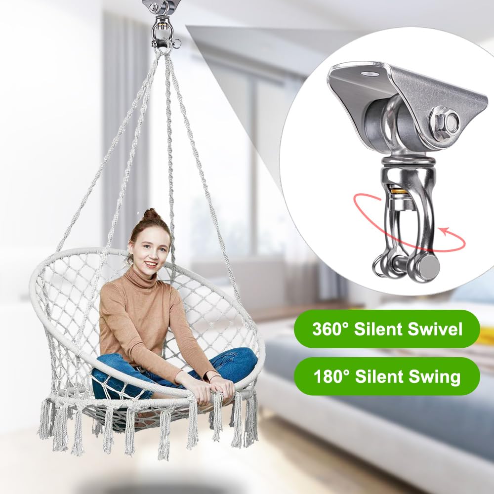 Silent Swing Hanger Heavy Duty Bearing Swing Hooks 2 Pack