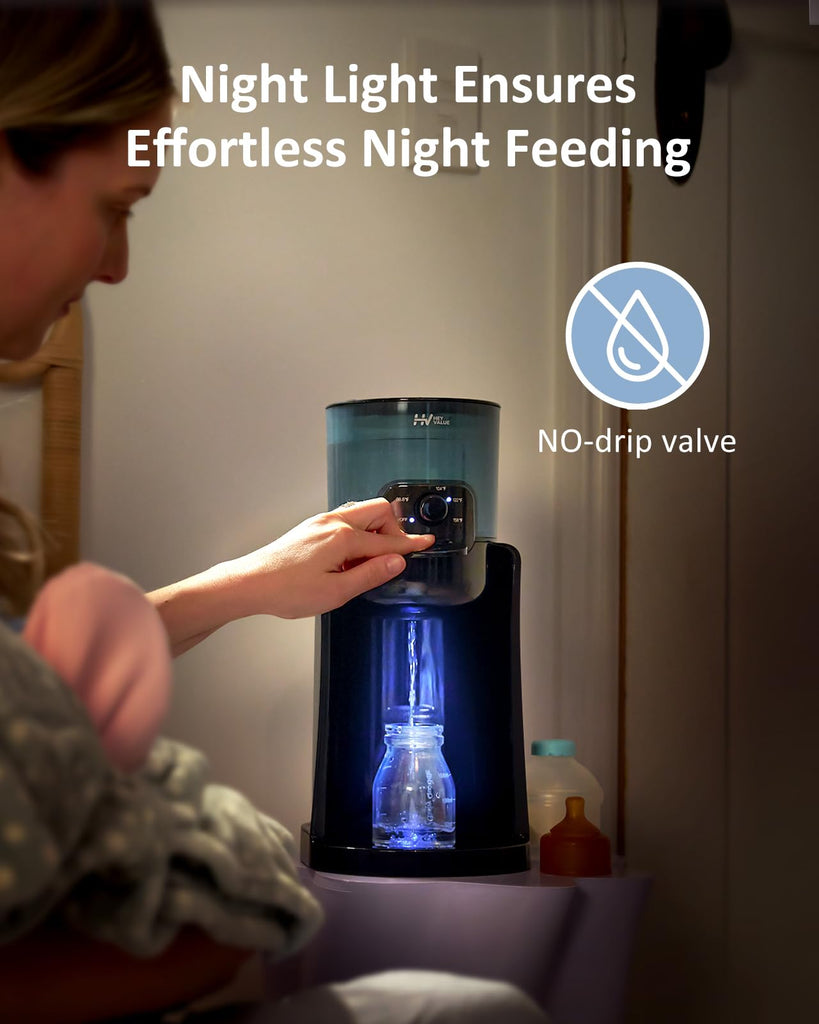 Water Warmer for Baby Formula with Night Light,Bottle Warmer,Black