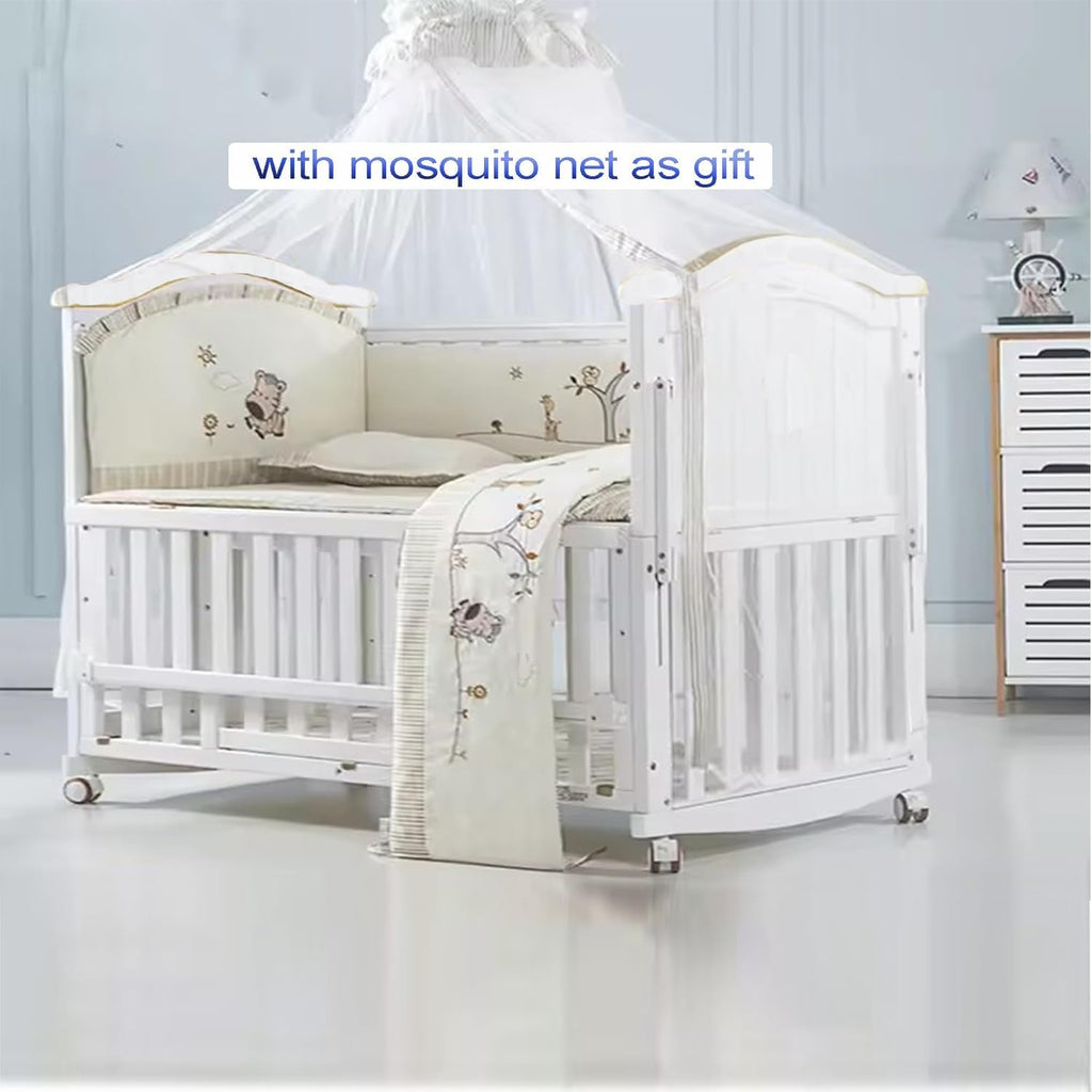 Portable Mini Baby Crib 4 in 1 with Memory Foam Mattress(38"by24") Included, Cunas para Bebes 2026 Convertible Crib 6