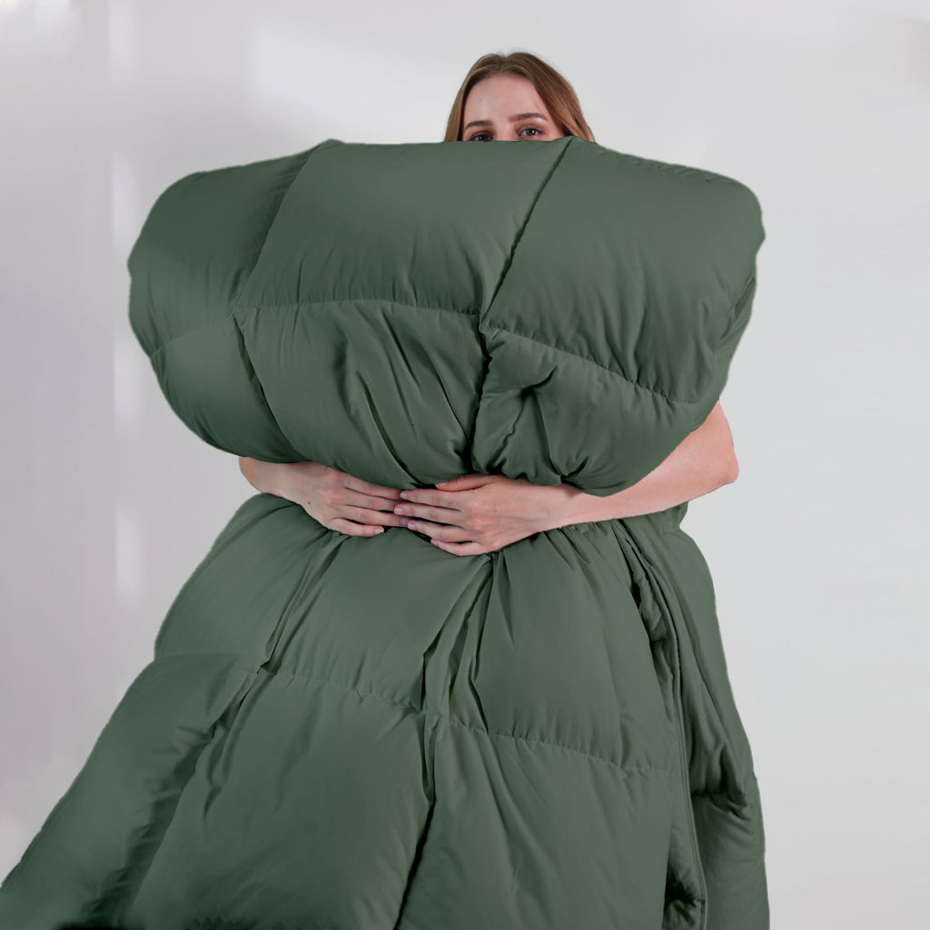 Comforters King Size, Green Duvet Insert, Lightweight Quilt